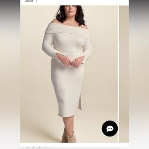 NWT Venus Off-The-Shoulder Knit Dress